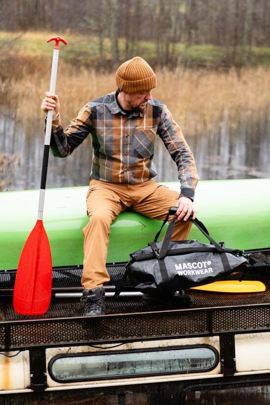 Rūtains krekls | brūns/pelēks